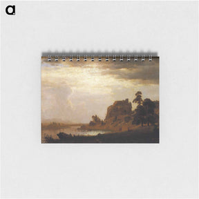 アートメモ帳-On the Sweetwater Near the Devil's Gate, Nebraska - アルバート ビアスタット Memo.