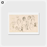 アートポストカード-Caricatures - アルバート エーデルフェルト Postcard.