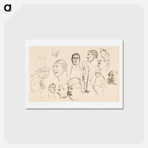 アートポストカード-Caricatures - アルバート エーデルフェルト Postcard.