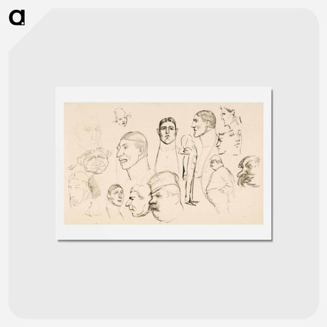 アートポストカード-Caricatures - アルバート エーデルフェルト Postcard.