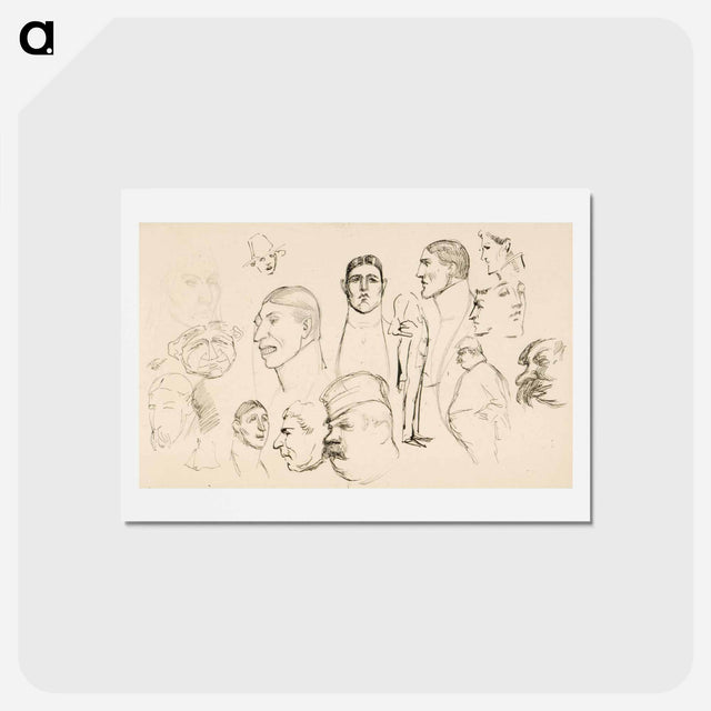 アートポストカード-Caricatures - アルバート エーデルフェルト Postcard.