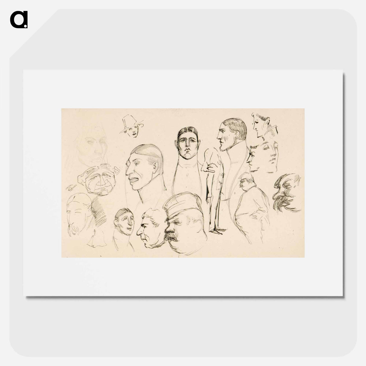 Caricatures - アルバート エーデルフェルト Poster.