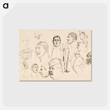 アートポストカード-Caricatures - アルバート エーデルフェルト Postcard.