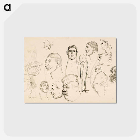 アートポストカード-Caricatures - アルバート エーデルフェルト Postcard.