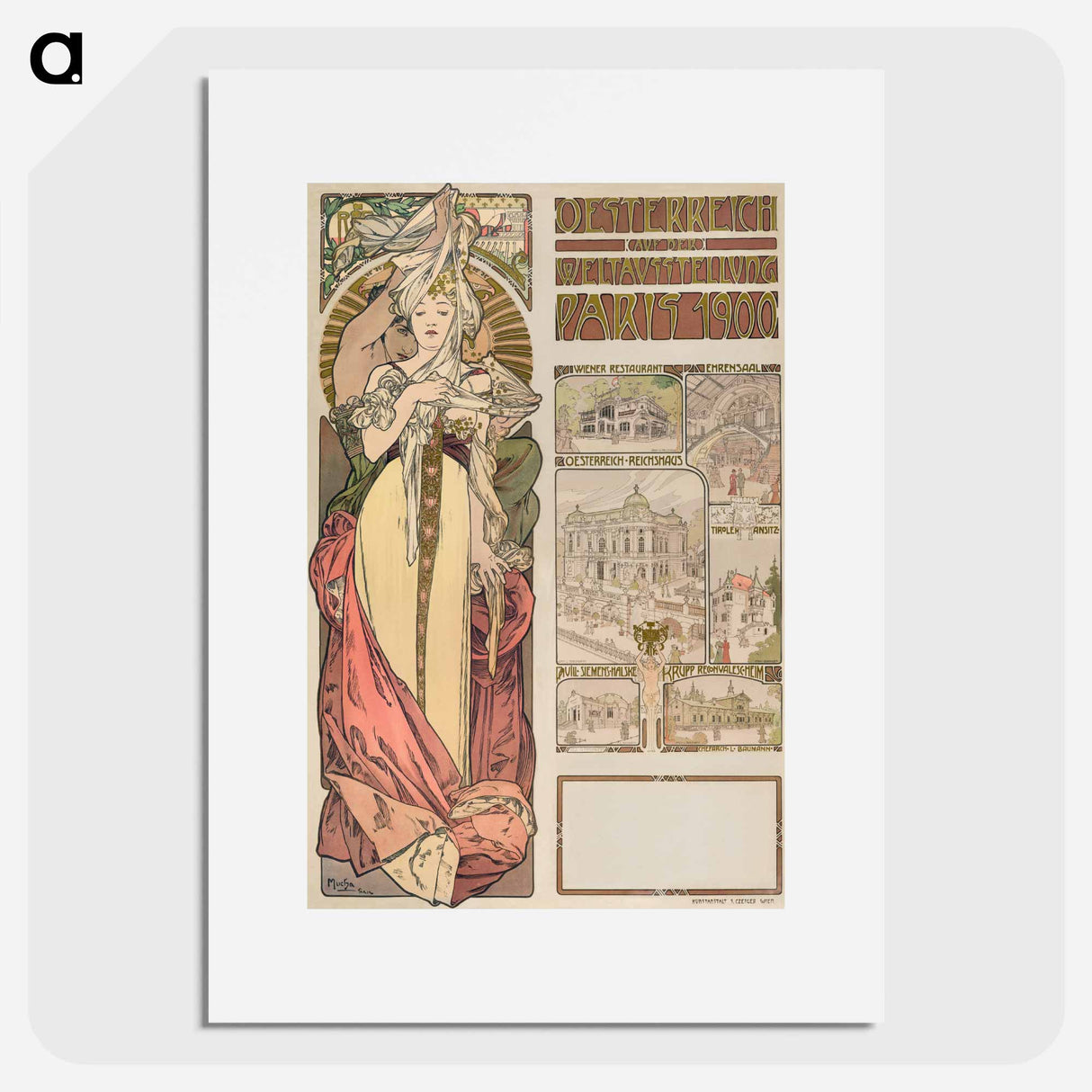 Austria at the Exposition Universelle - アルフォンス ミュシャ Poster.