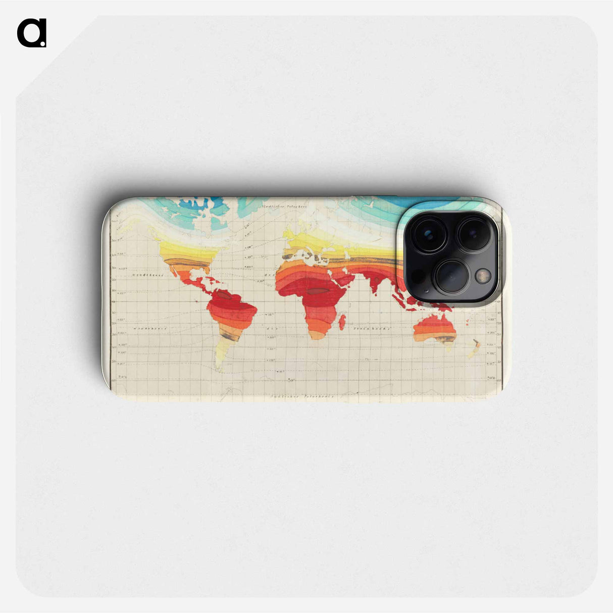 Geographische Naturkunde oder Grundzüge einer Allgemeinen Naturgeschichte der drei Reiche, mit physiognomischer Schilderung der Erdoberfläche - アンティーク地図 Phone Case.