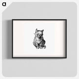 アートポスター-Victorian Cat Engraving
 - 大英図書館 Poster.