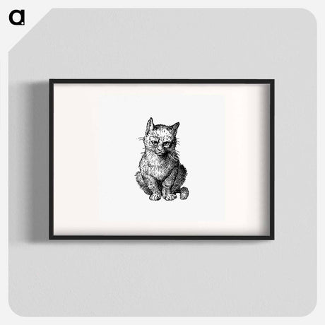 アートポスター-Victorian Cat Engraving
 - 大英図書館 Poster.