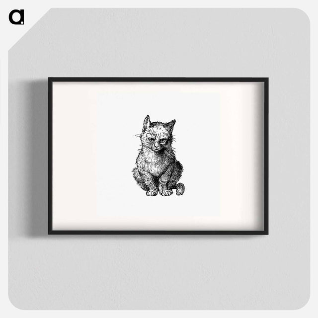 アートポスター-Victorian Cat Engraving
 - 大英図書館 Poster.