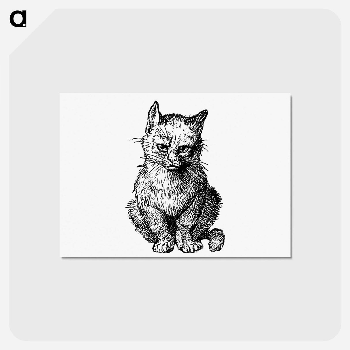 アートポストカード-Victorian Cat Engraving
 - 大英図書館 Postcard.
