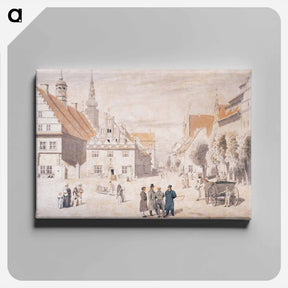 アートパネル-Greifswald market - カスパー ダーヴィト フリードリヒ Canvas.