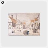 アートポストカード-Greifswald market - カスパー ダーヴィト フリードリヒ Postcard.