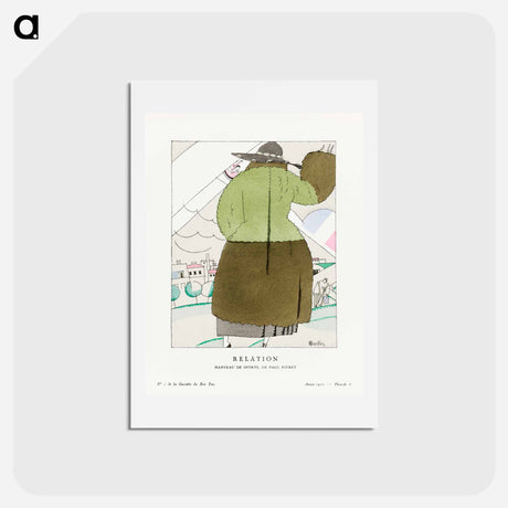 アートポストカード-Relation, Manteau de sports, de Paul Poiret
 - シャルル マルタン Postcard.