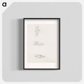 アートポスター-Putto Studies
 - コルネリス プロース ファン アムステル Poster.