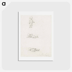 アートポストカード-Putto Studies
 - コルネリス プロース ファン アムステル Postcard.
