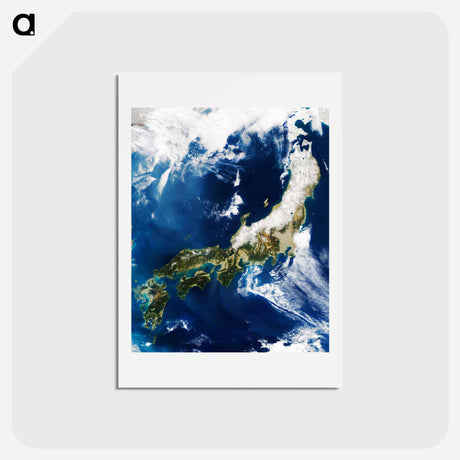 アートポストカード-Japanese Archipelago from Space
 - 上空からの地球 Postcard.
