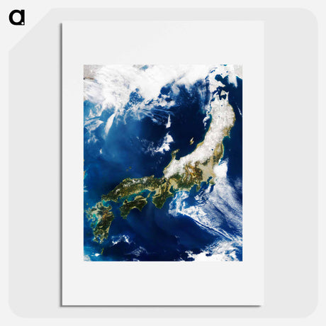 アートポスター-Japanese Archipelago from Space
 - 上空からの地球 Poster.