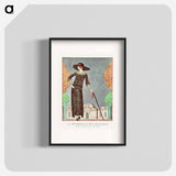 La promeneuse mélancolique, Robe d'après-midi - ジョージ バービエ Poster.