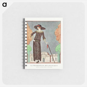 アートメモ帳-La promeneuse mélancolique, Robe d'après-midi - ジョージ バービエ Memo.