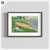 The Seine with Clothes on the Bank (Study for "Bathers at Asnières") - Georges Seurat Poster.