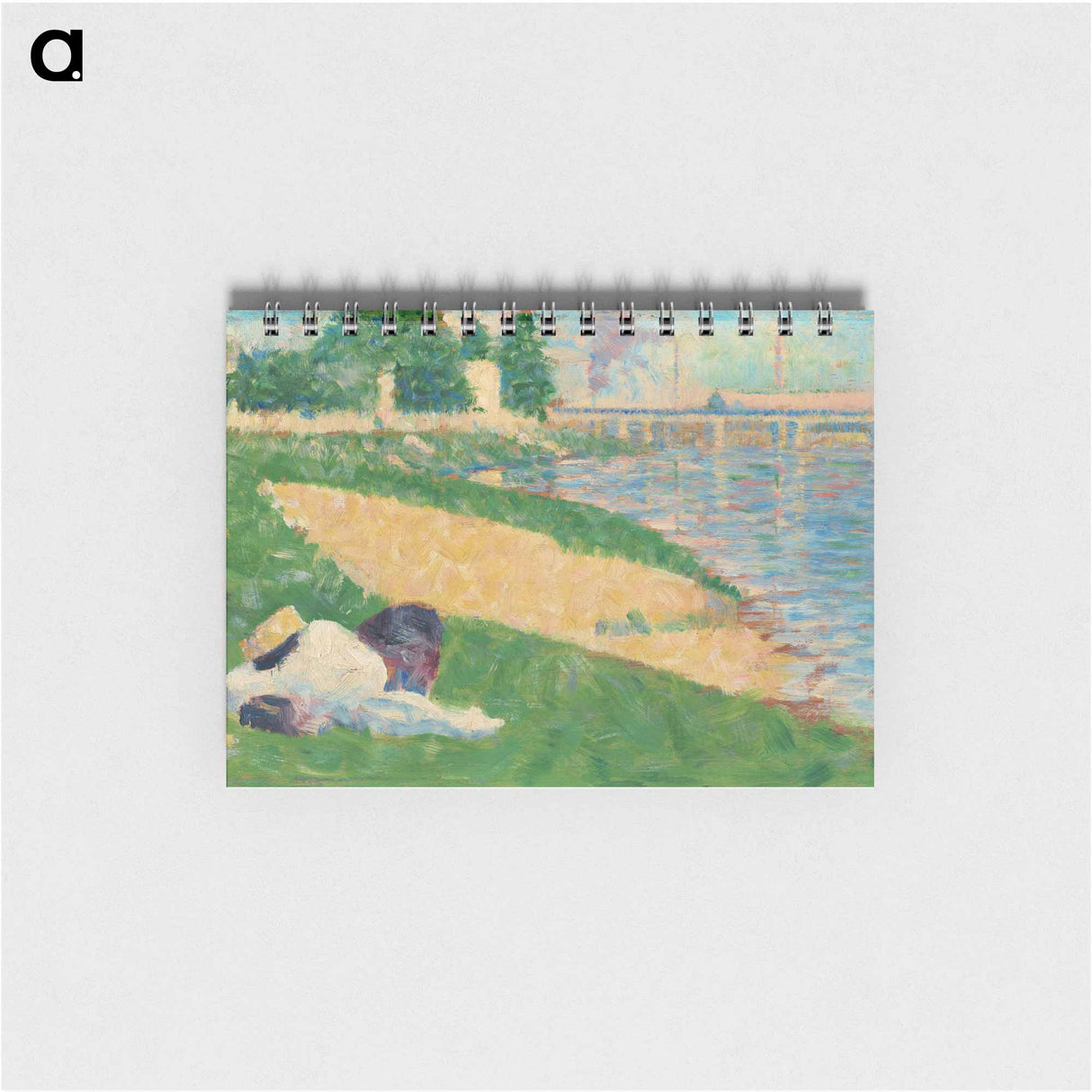 The Seine with Clothing on the Bank (Study for "Bathers at Asnières") - ジョルジュ スーラ Memo.