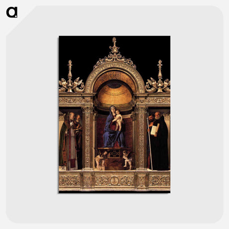 アートポストカード-Frari Triptych - ジョヴァンニ ベッリーニ Postcard.
