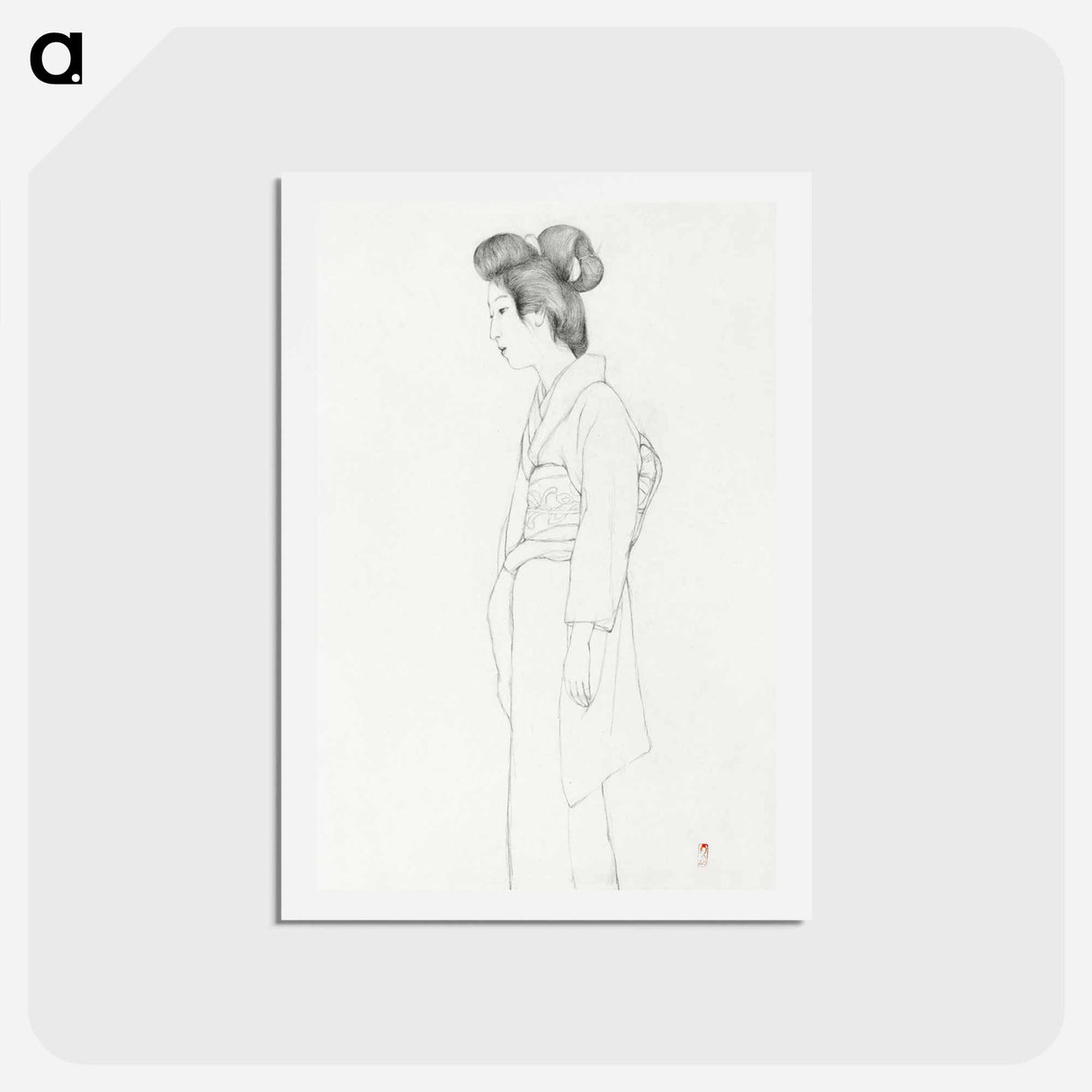 アートポストカード-Standing Woman
 - 橋口 五葉 Postcard.