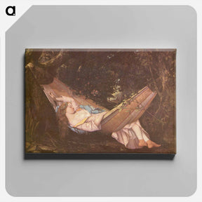 アートパネル-The Hammock - ギュスターヴ クールベ Canvas.