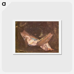 アートポストカード-The Hammock - ギュスターヴ クールベ Postcard.
