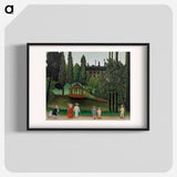 View of Montsouris Park, the Kiosk - Henri Rousseau Poster.