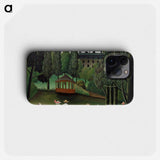 View of Montsouris Park, the Kiosk - Henri Rousseau Phone Case.