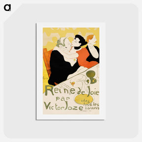 アートポストカード-Reine de Joie - アンリ ド トゥールーズ ロートレック Postcard.