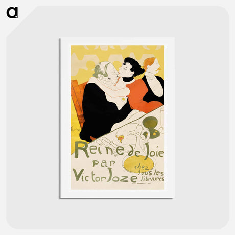 アートポストカード-Reine de Joie - アンリ ド トゥールーズ ロートレック Postcard.