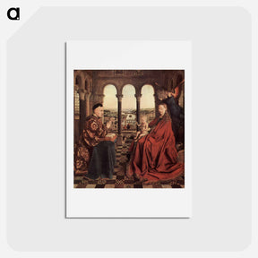アートポストカード-The Virgin of the Chancellor Rolin - ヤン ファン エイク Postcard.
