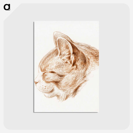 アートポストカード-Sketch of a cat - ジャン ベルナール Postcard.