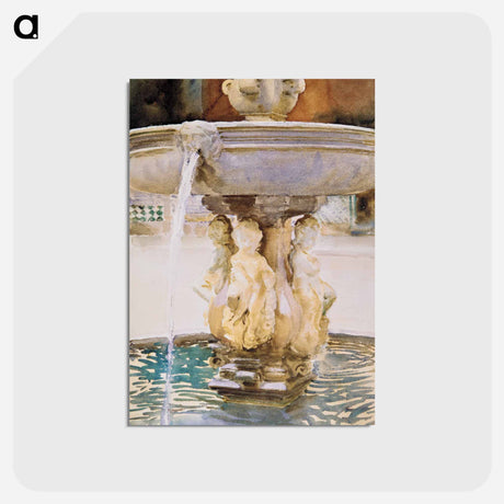 アートポストカード-Spanish Fountain - ジョン シンガー サージェント Postcard.