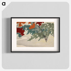 アートポスター-Maple from Momoyogusa–Flowers of a Hundred Generations - 神坂 雪佳 Poster.