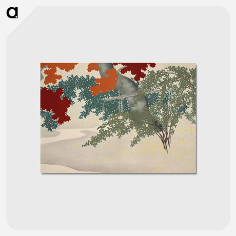 アートポストカード-Maple from Momoyogusa–Flowers of a Hundred Generations - 神坂 雪佳 Postcard.