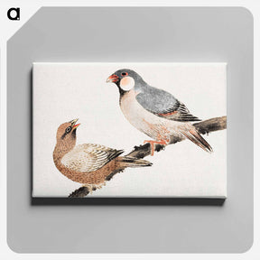 アートパネル-Katsushika Hokusai's birds - 葛飾 北斎 Canvas.