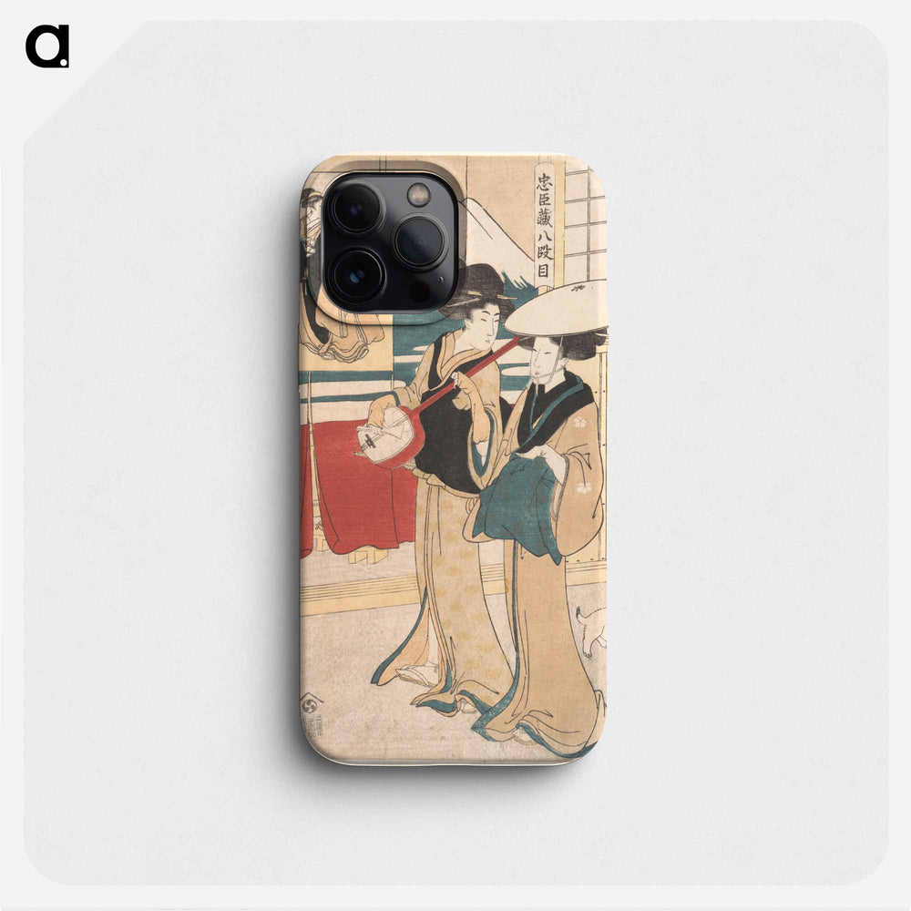 Two Tori-oi, or Itinerant Women Musicians of the Eta Class - 喜多川 歌麿 Phone Case.