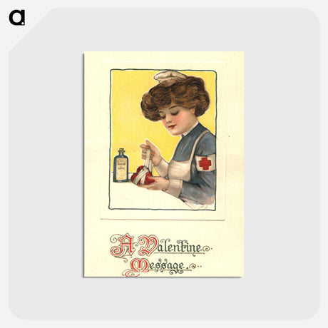 アートポストカード-Red Cross Nurse Wrapping a Heart
 - 国立医学図書館 Postcard.