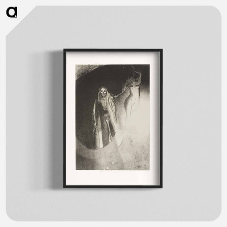 アートポスター-Death: It is I Who Make You Serious; Let Us Embrace Each Other - オディロン ルドン Poster.