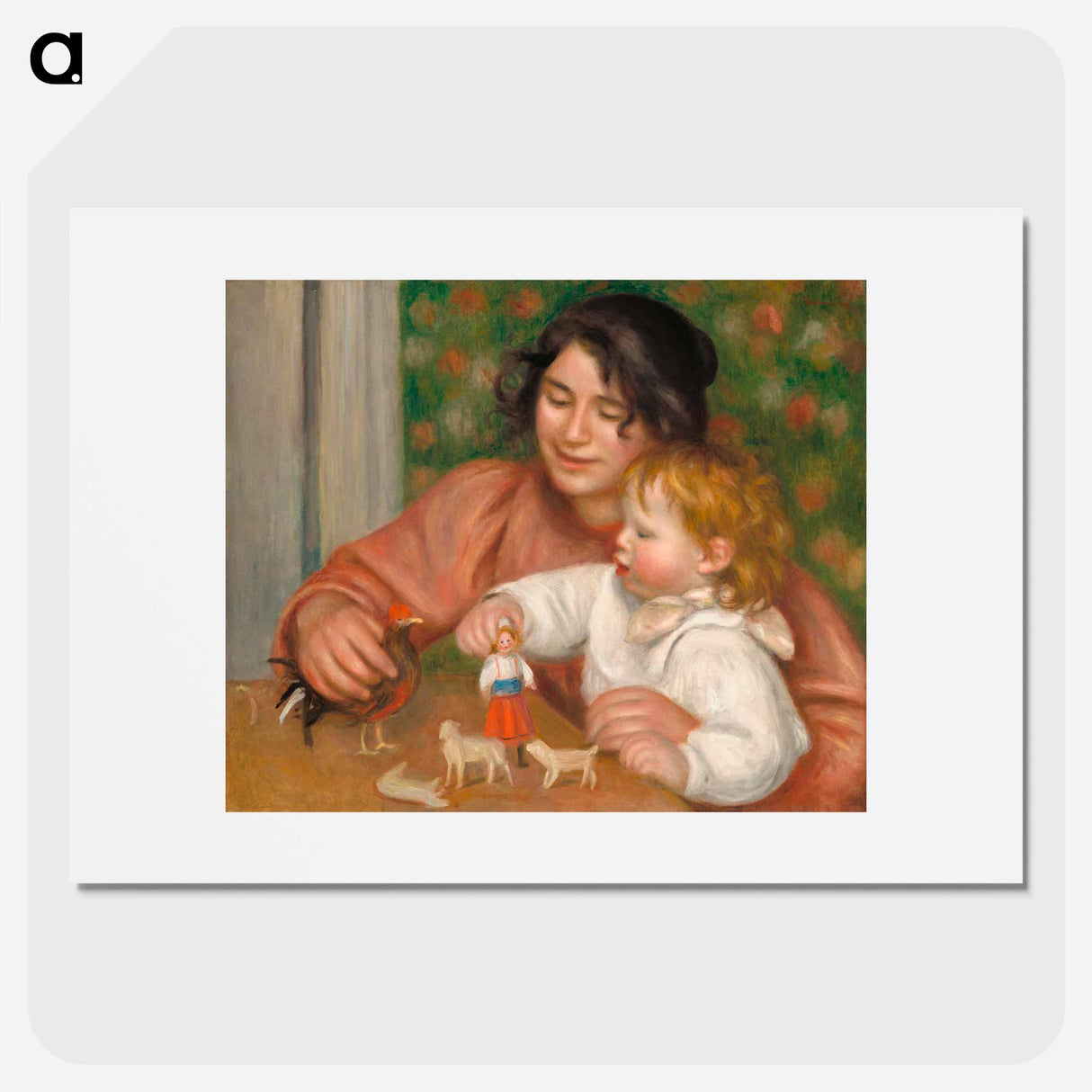 Child with Toys, Gabrielle and the Artist's Son, Jean - Pierre-Auguste Renoir Poster.