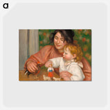 アートポストカード-Child with Toys, Gabrielle and the Artist's Son, Jean - ピエール オーギュスト ルノワール Postcard.