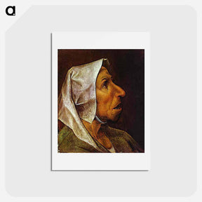 アートポストカード-Portrait of an Old Woman - ピーター ブリューゲル Postcard.