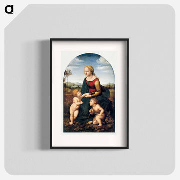 The Virgin and Child with Saint John the Baptist - ラファエロ サンティ Poster.