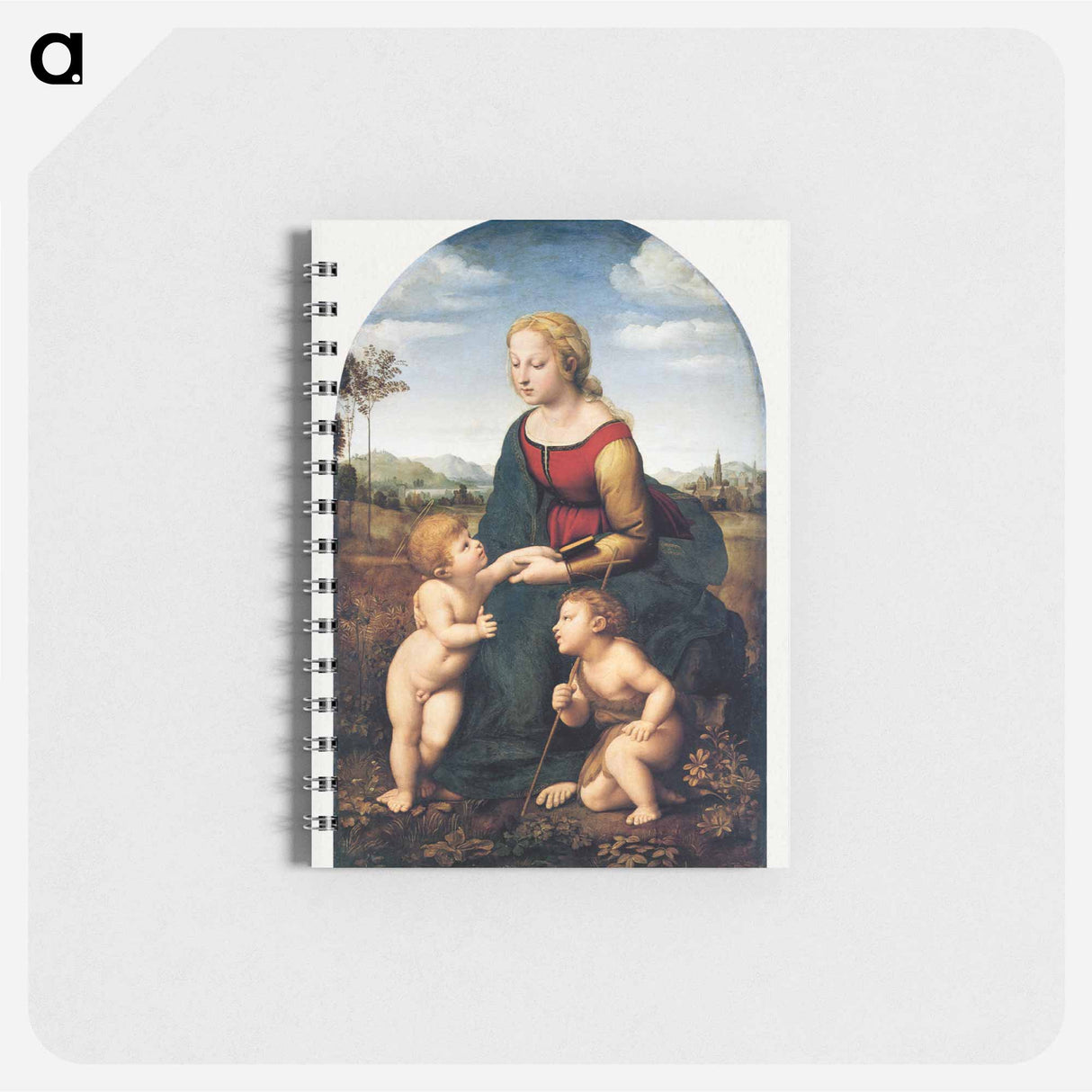 The Virgin and Child with Saint John the Baptist - ラファエロ サンティ Memo.