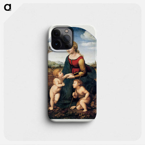 The Virgin and Child with Saint John the Baptist - ラファエロ サンティ Phone Case.