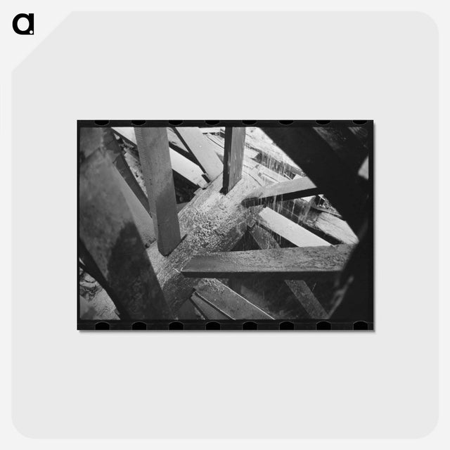 アートポストカード-Gristmill Waterwheel
 - ラッセル リー Postcard.