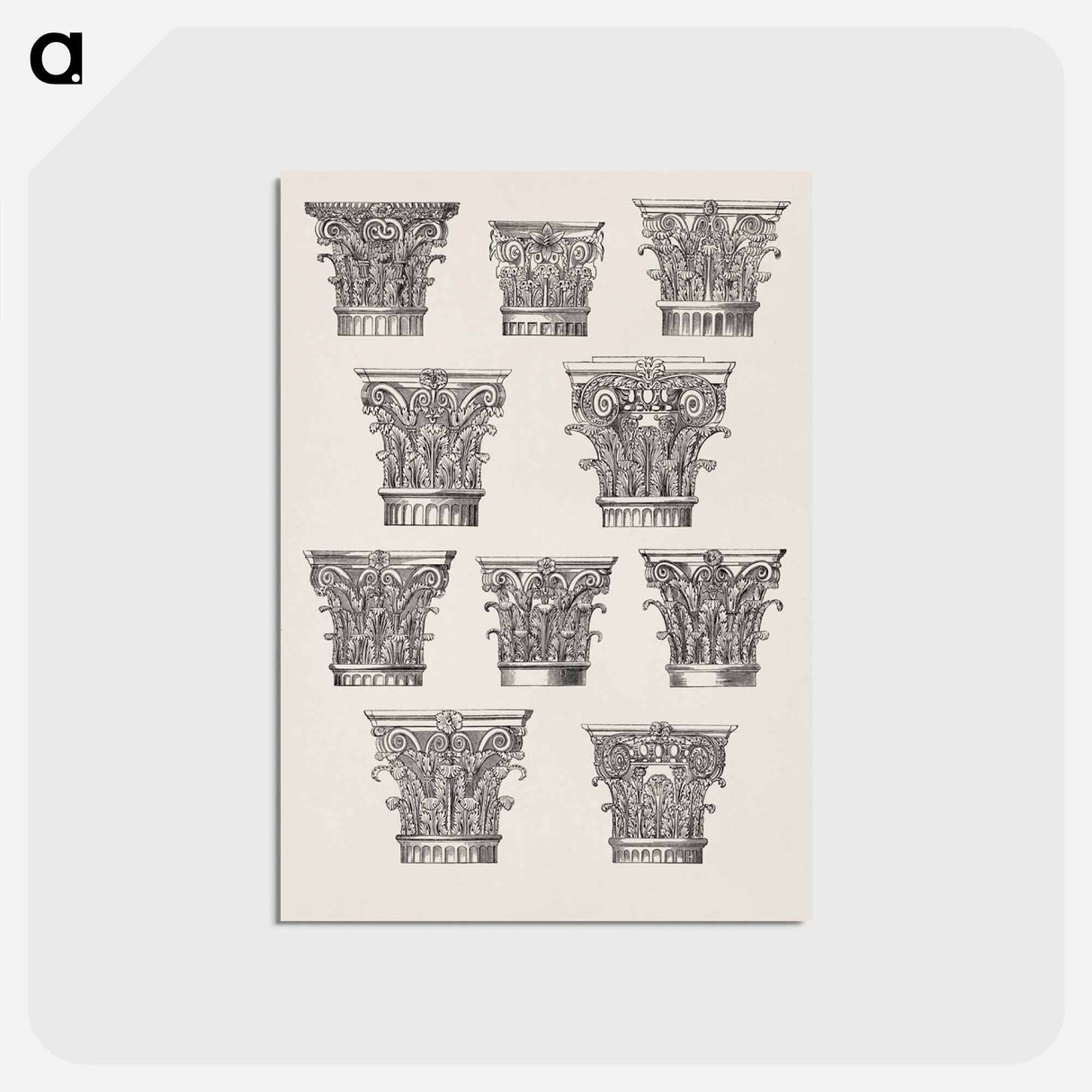 アートポストカード-Column Capital Design
 - 装飾の文法 Postcard.